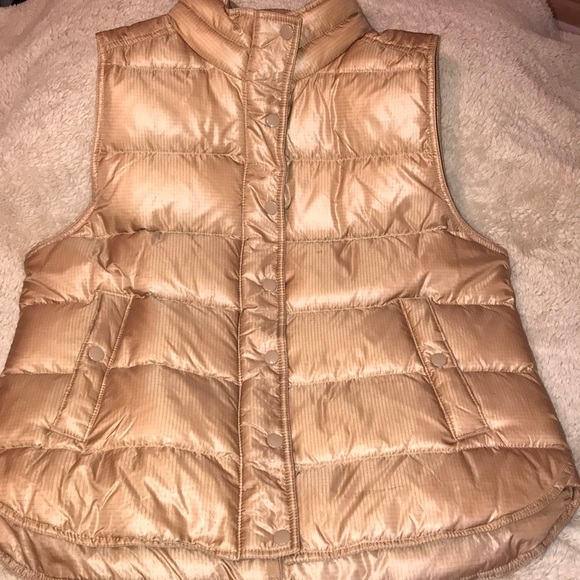 J. Crew Jackets & Blazers - J Crew Gold Vest Size Large